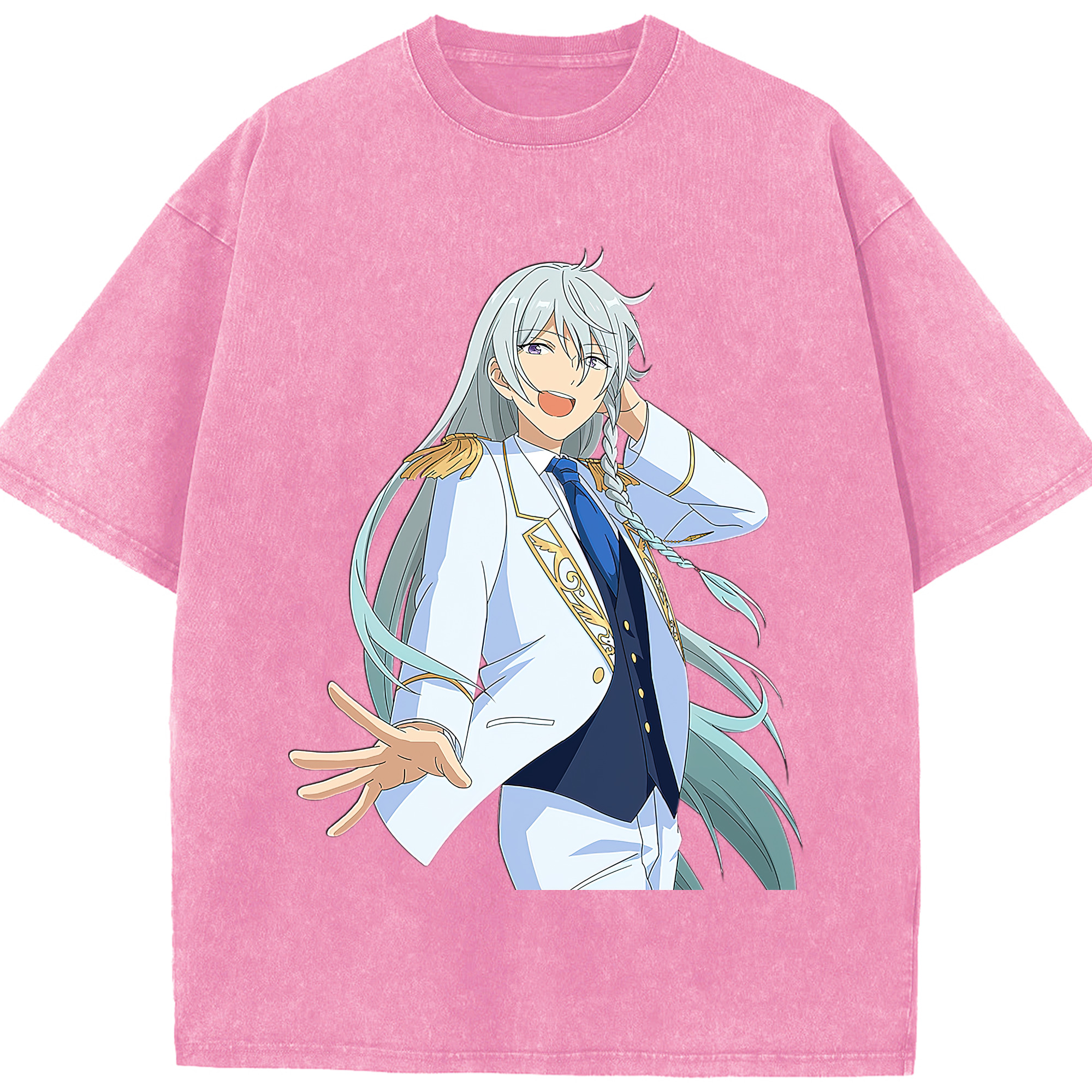 （画像用） あんさんぶるスターズ! Ensemble Stars 綿100% ヴィンテージ風 半袖Tシャツ（フロントプリント）